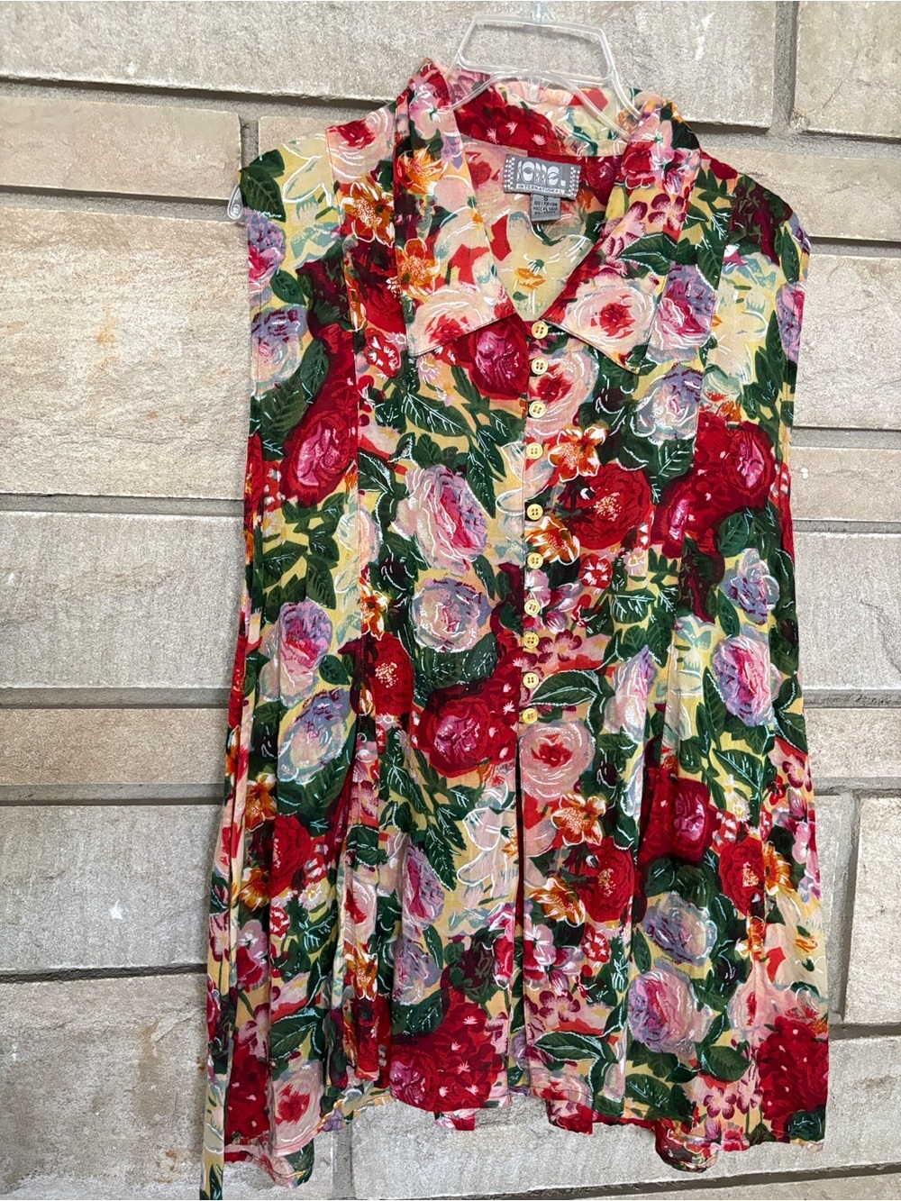 Floral Button-Front Blouse